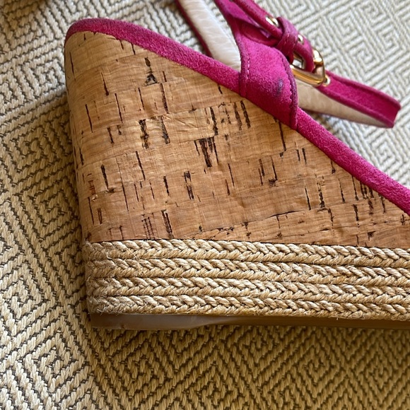 Prada Hot Pink Espadrille Wedge Sandals, 38 - Picture 10 of 16